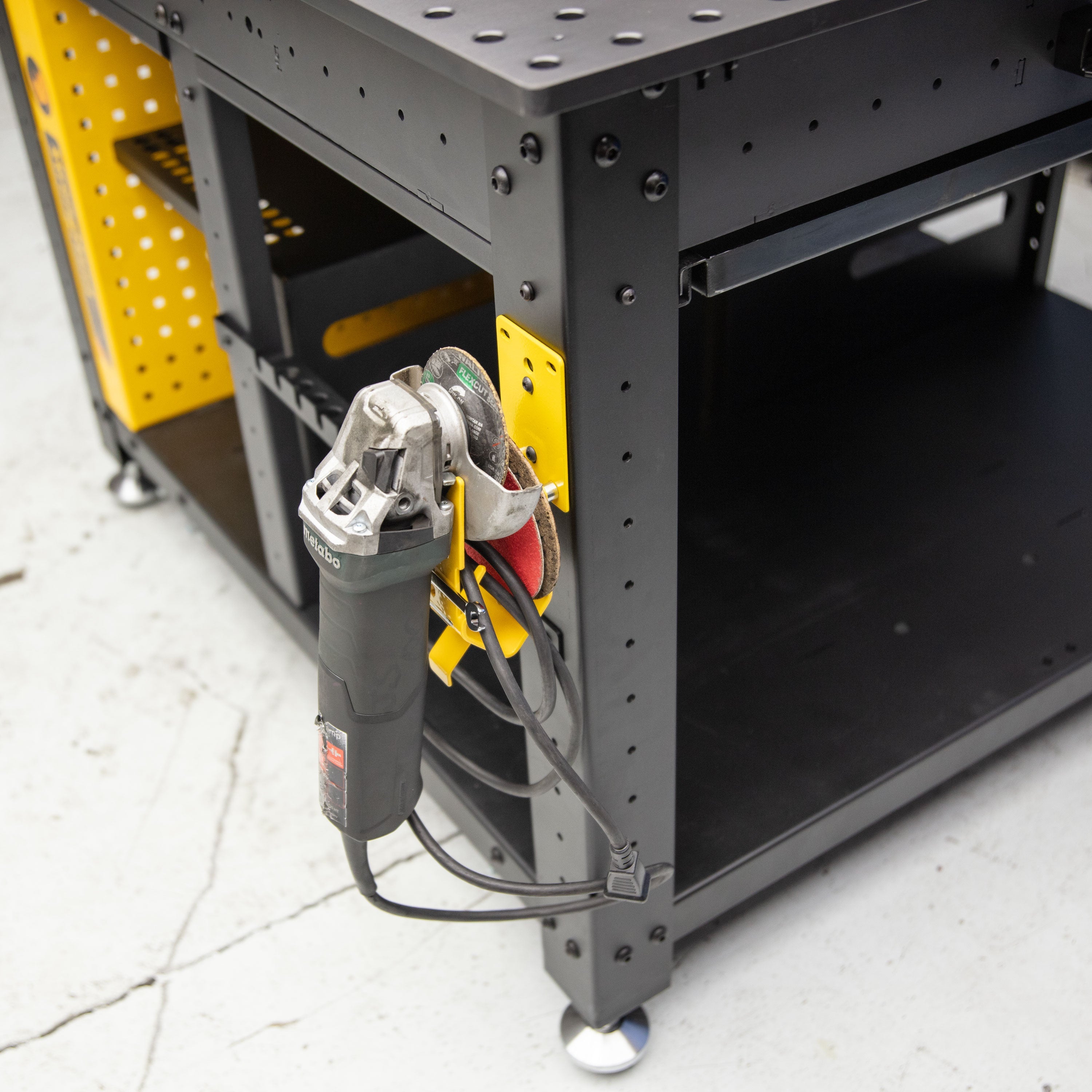 Descansa Amoladora, Compatible con Montaje de Carros Rhino