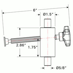 Side Push Clamp XL, Fits 5/8 Holes