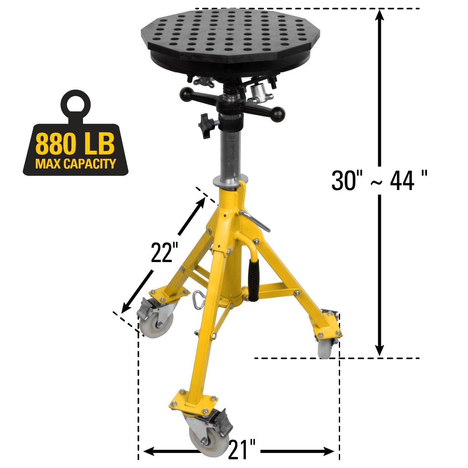 Trípode Scout, 14" (35.56 cm) de Diámetro, Soporte de Trabajo, Sistema de 5/8"