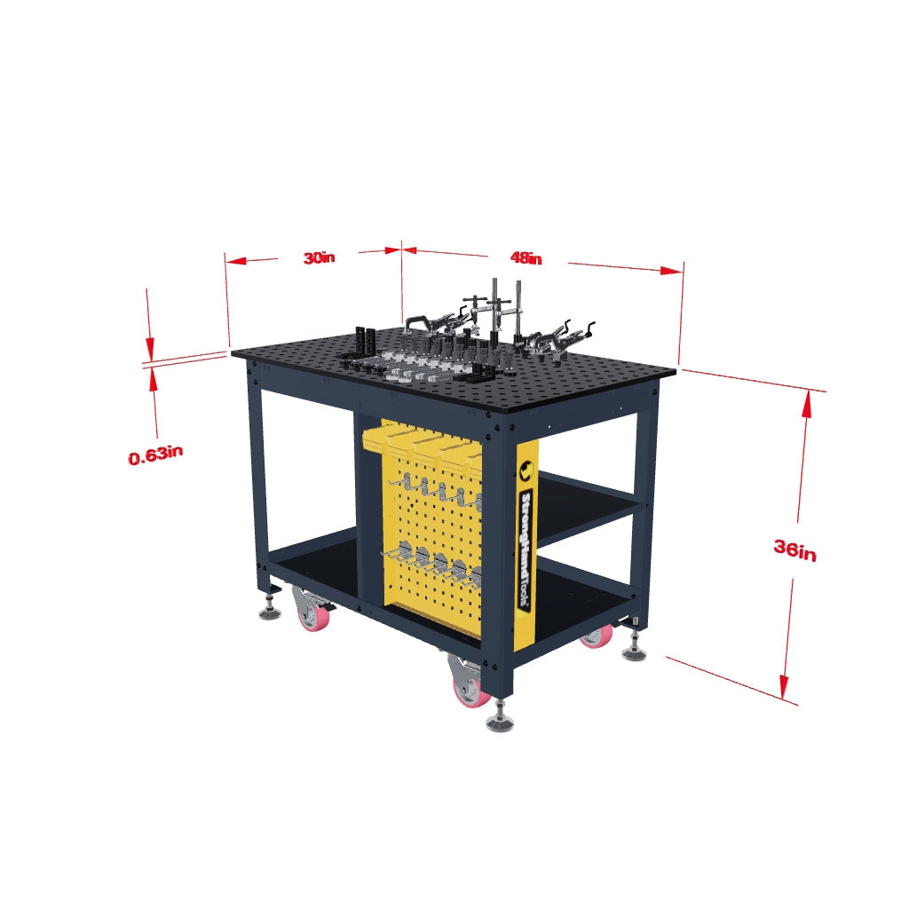 48" x 30"(122 x 76 cm) Rhino Cart + Kit de Sujeción de 66 pzas. - Sistema 5/8"