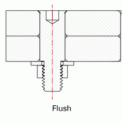 Flush Mount Shoulder Bolts, Fit 5/8 Holes