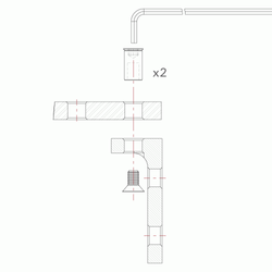 Side Bracket for BuildPro Ranurado Tables  (5/8")