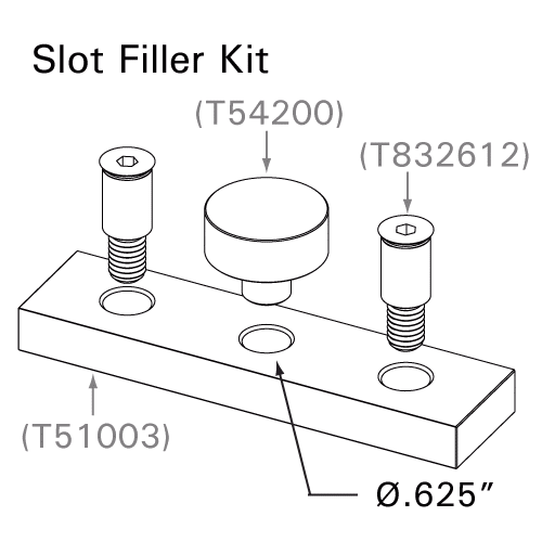 Slot Filler Kit, For MAX Ranurado Tables