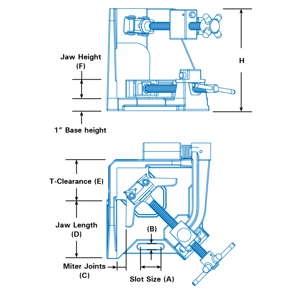 Tornillos de Banco de Fijación de 3 Ejes