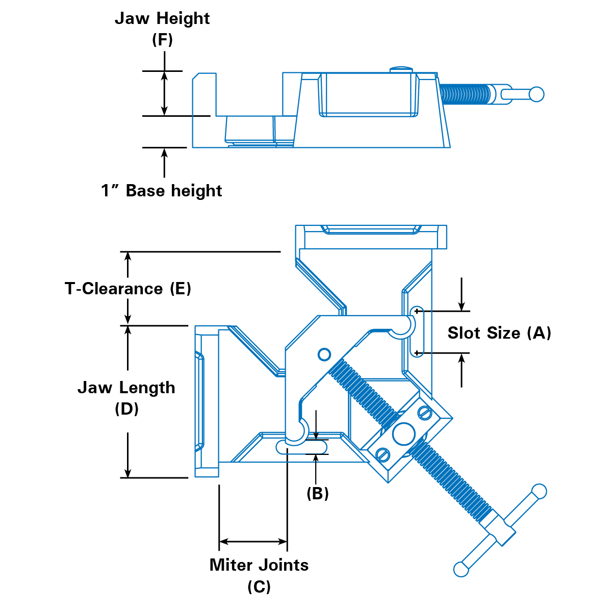 Tornillos de Banco de Fijación de 2 Ejes