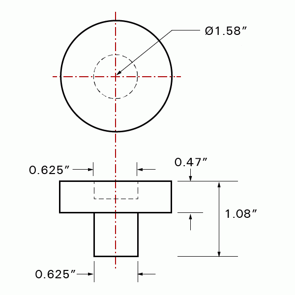 V-Block Spacer, Fits 5/8 Holes