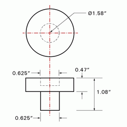 V-Block Spacer, Fits 5/8 Holes